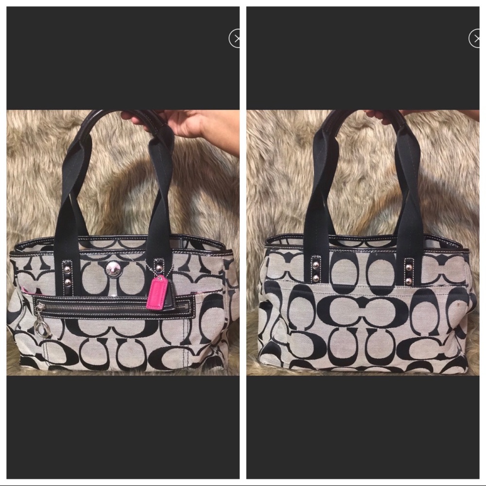 Black & Gray Coach Bag